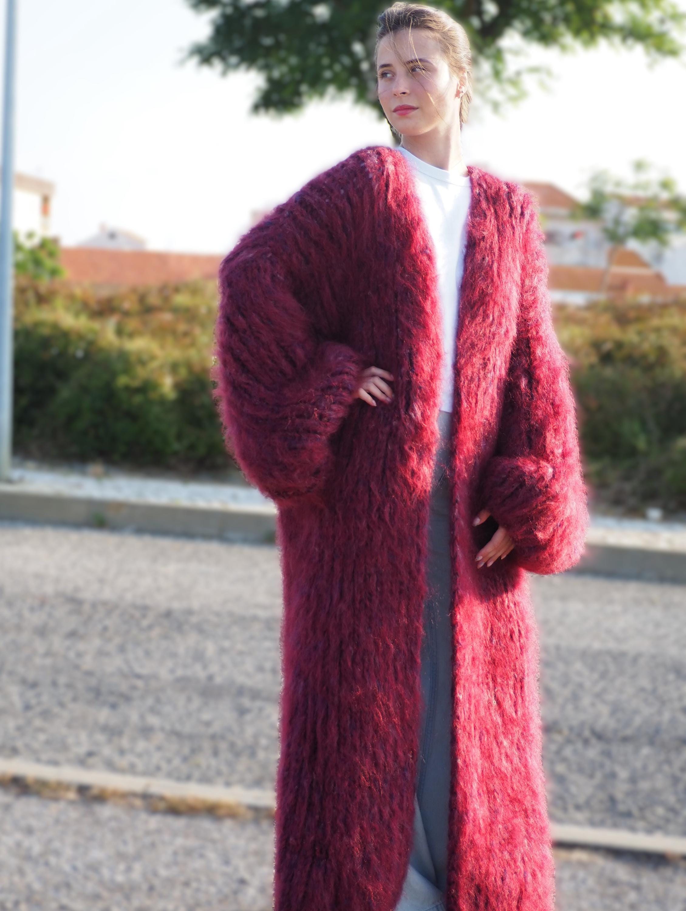 Plus Size Long Mohair Coat - Etsy