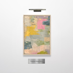 Canvas Wall Art Framed | Abstract Modern Mixed Media Print | Painted Press No.13 | Made to Order | Multiple Sizes & Frames Available