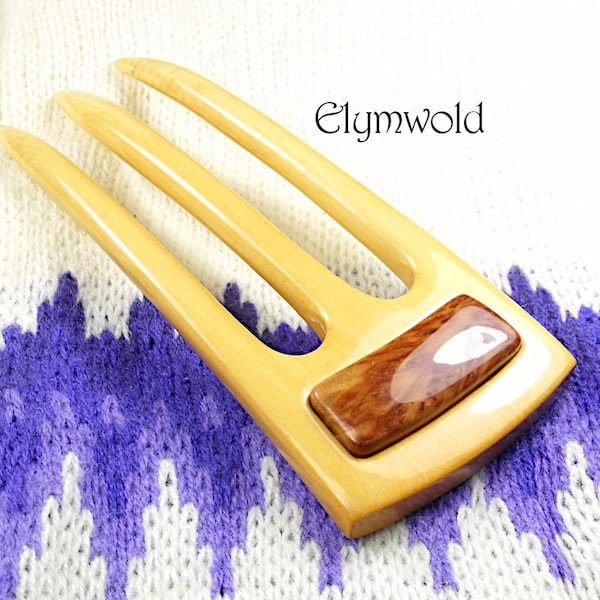 Huon Pine hair Fork - Handmade by Elymwold