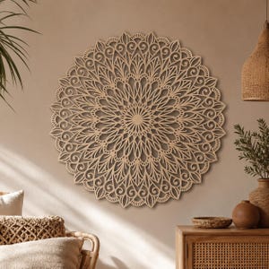 Metall-Lotus-Wandbild, Mandala-Wanddeko, Boho-Wandbehang, geometrisches Lotus-Paneel, moderne Wohn- und Schlafzimmerdekoration