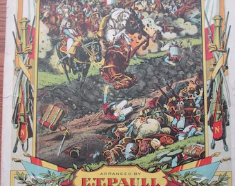 Napoleon’s Last Charge – 1910 Patriotic Sheet Music Art by E.T. Paull