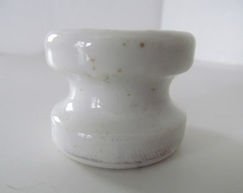 Set of 2 coil style porcelain insulators