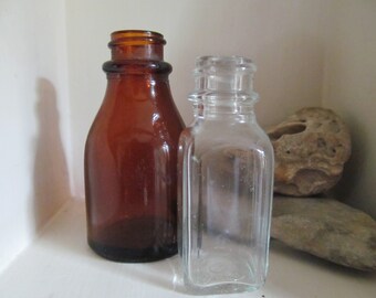 2  Rare Vintage Glass Bottles