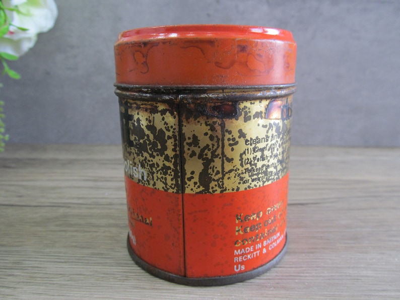 Vintage Rare Duraglit Metal Polish Tin, Storage ,Decorative Tin image 3