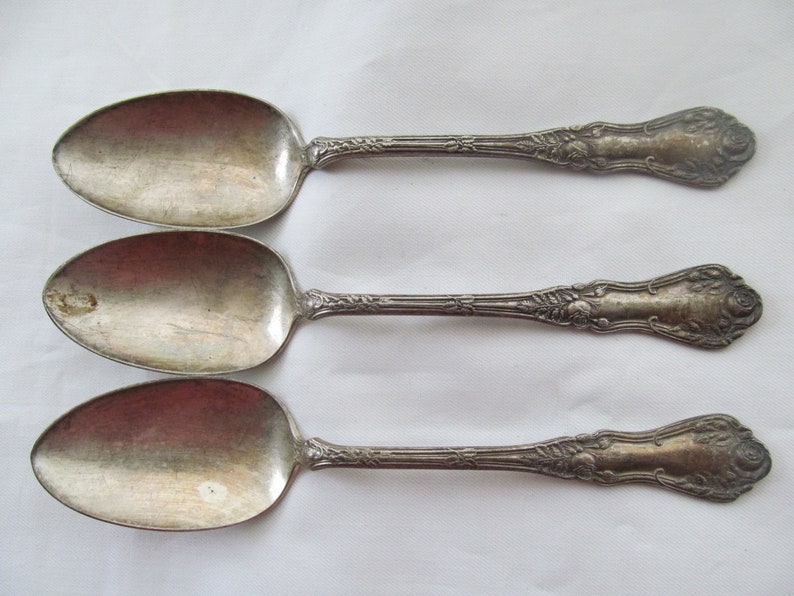 Vintage Serving SpoonsRockford S.P Co5 Pattern 1906 Rosemary Etsy