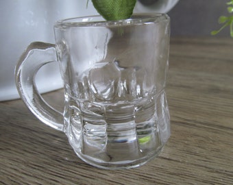 Vintage Glass Mini Mug: Shot Glass, Toothpick Holder, Vase