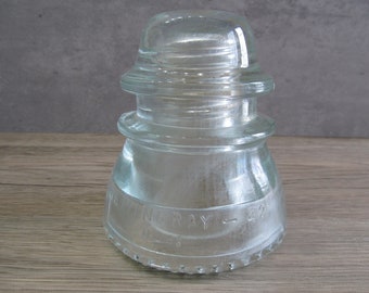 Antique Hemingray 42 Clear Glass Insulator