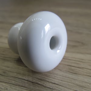 White ceramic drawer pulls .Knob