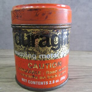 Vintage Rare Duraglit Metal Polish Tin, Storage ,Decorative Tin