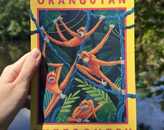 A Buffoonery of Orangutans Art Print | Illustrated | A5 Print | Fun Animal Illustration | Recycled Card