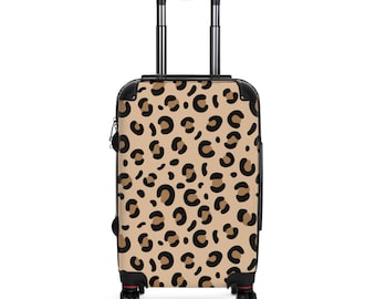 Mala de viagem com estampa de leopardo | Capa protetora para bagagem, mala de viagem com estampa animal