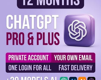 ChatGPT Pro & Plus 12 Month Subscription | Private Account | Instant Access