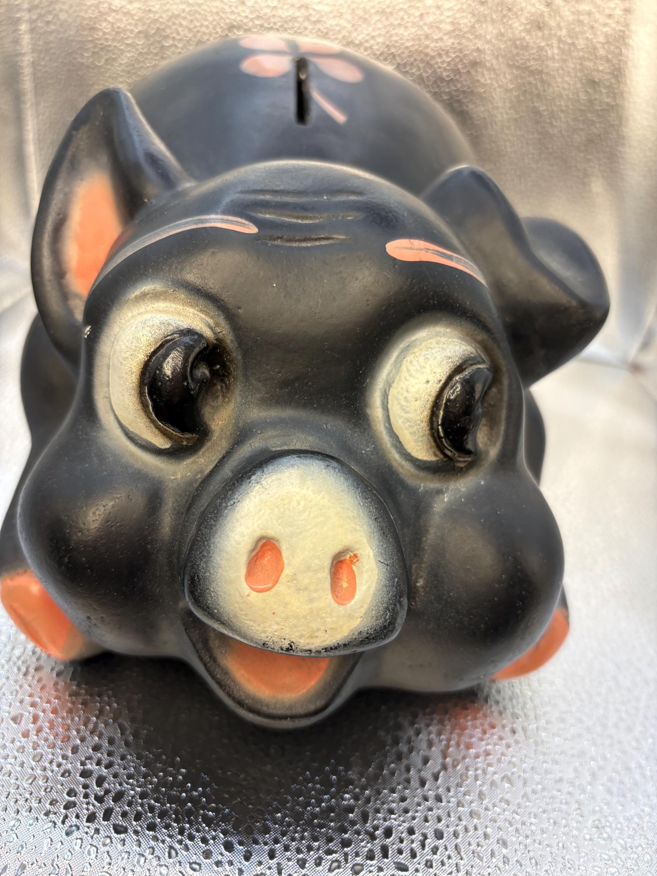 Vintage Chalk Piggy Bank - Etsy