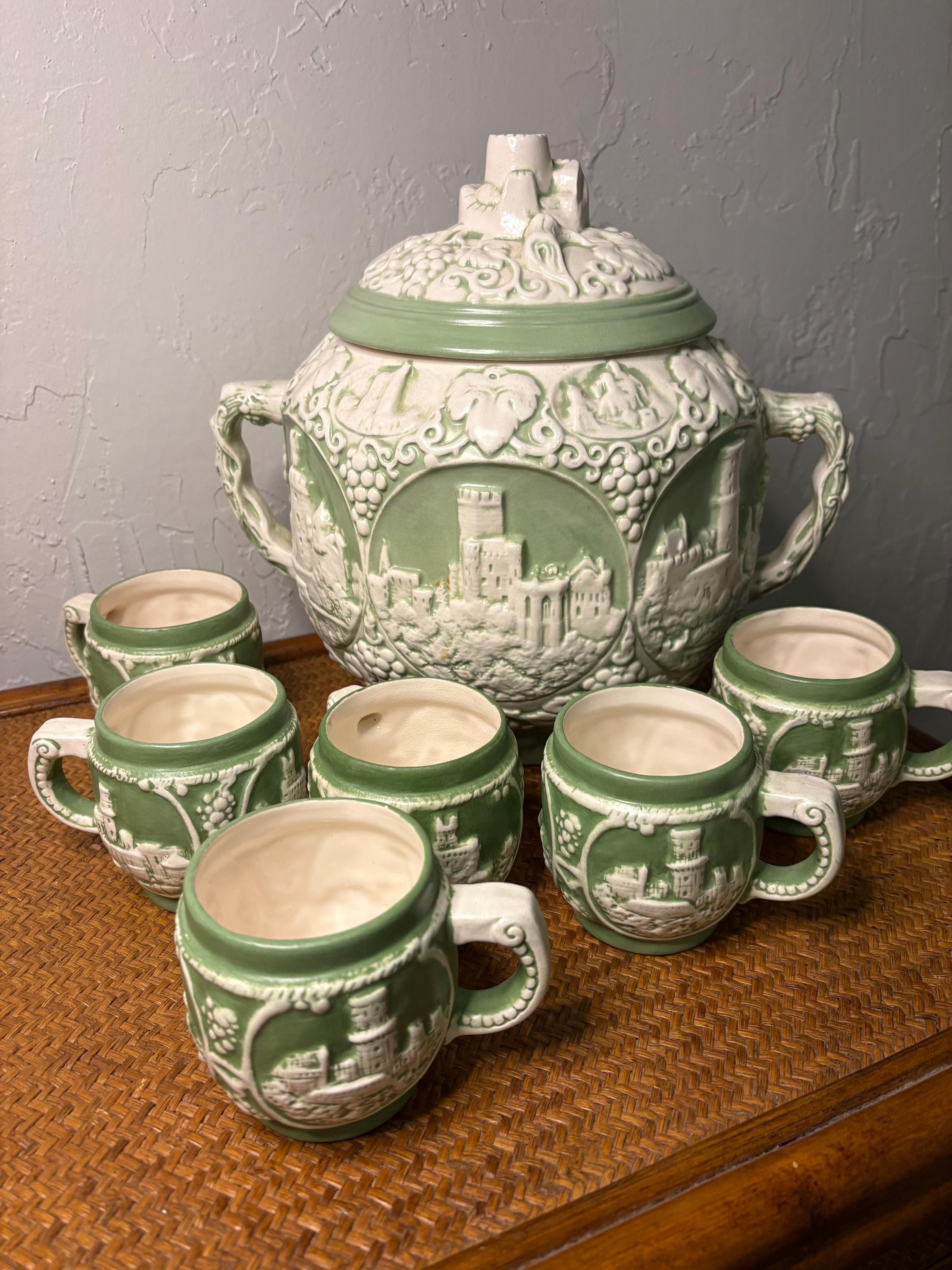 German Punch Bowl Set - Etsy