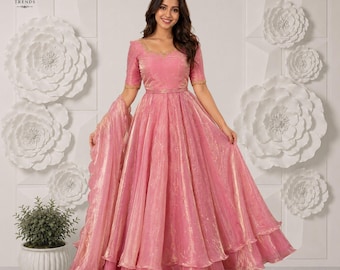 Heavy Space Silk Lehenga Choli Set, Sequin Embroidered, Indian Wedding Outfit