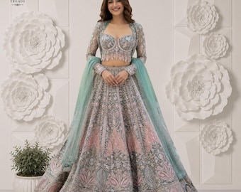 Kasturi Silk Lehenga Choli: Heavy Embroidery, Sequins, Pearl Work – Festive Wear