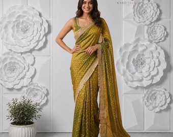Soft Saree, Weaving Butti, Lace Border, Festive Indian Wear