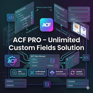 ACF Pro GPL Plugin – Unlimited WordPress Custom Fields (Instant Download)