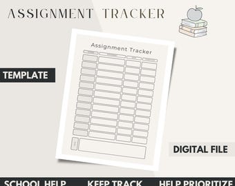 Assignment Tracker Template | Canva Template | PDF | Homework Help