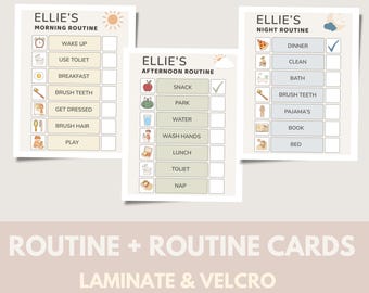 Kids Routine Chart | Visual Schedule for Kids | ADHD Planner | Morning & Night Routine | Toddler Routine Board | Responsibility Chart |