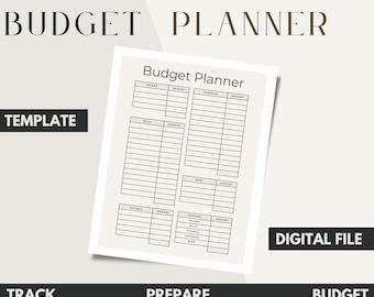 Budget Tracker Template | Monthly Bills | PDF | Canva Template