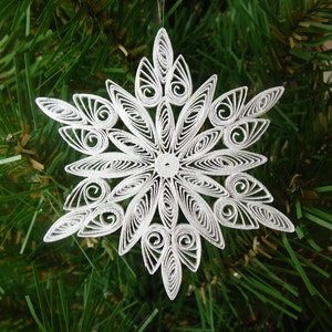 Paper Quilled Christmas Snowflake Ornament - Gift Topper - Gift - Stocking Stuffer - Wedding Decoration - Favor