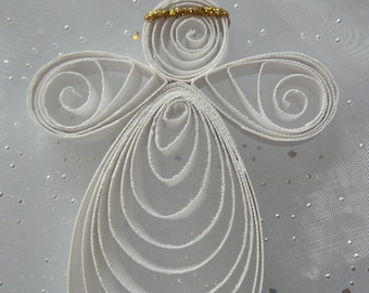 DIY Paper Quilled Angel Pattern Tutorial Digital Download Christmas Ornament