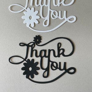 Bedankt papier gestanste versiering voor scrapbooking, kaarten maken, bruiloft, cupcake topper, papier uitgesneden