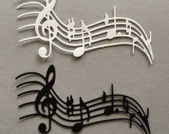 Music Note Die Cut Embellishment for Scrapbooking & Card Making ~ Party Table Decorations ~ Junk Journal