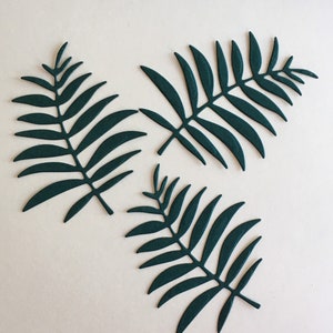 Embellissements découpés de feuilles de palmier pour le scrapbooking et la fabrication de cartes