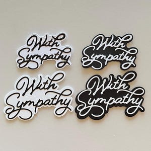 With Sympathy Paper Die Cut Embellishment for Scrapbooking, Card Making, Paper Cut Out