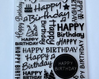 5 x 7 Birthday Embossing Folder for Card Making Scrapbooking