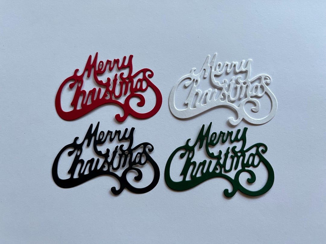 Merry Christmas Cutting Dies Cut Card Album DIY Template Embossing Folder Circle