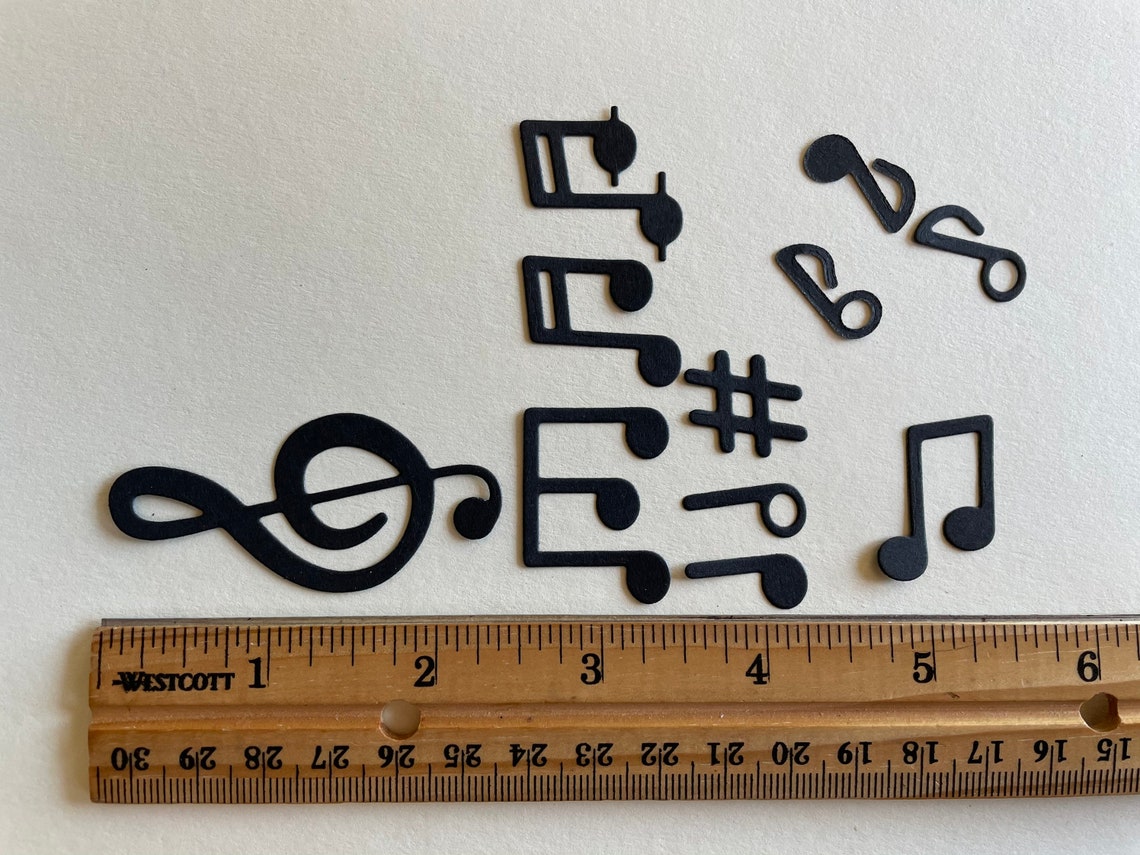 22pc. Music Note Die Cut Embellishment Set for Scrapbooking & Etsy