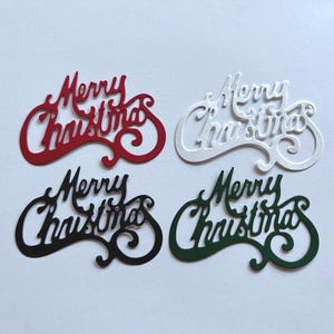 メリークリスマスダイカット〜クリスマスカードの表紙装飾〜クリスマスペーパーカットアウト〜クリスマスダイカット