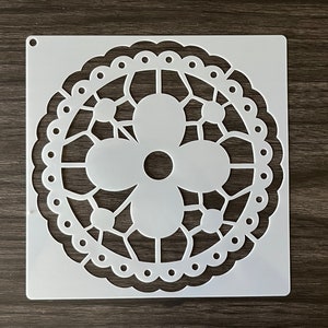 Flower Mandala Stencil Pattern / Reusable Stencils / Art Stencil / Craft Stencil / Paint Stencils / Crafting Stencils / Wall Stencils