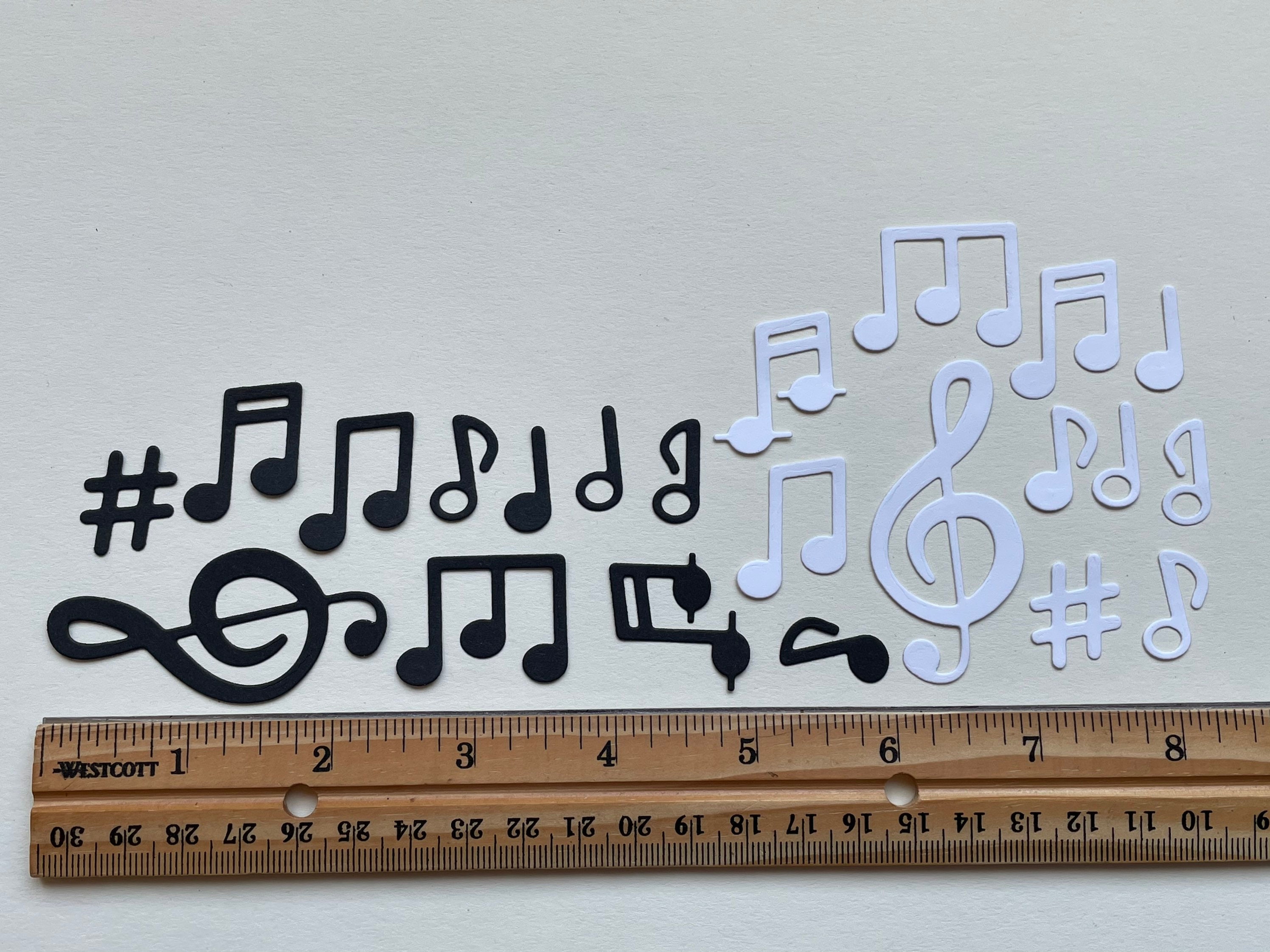 22pc. Music Note Die Cut Embellishment Set for Scrapbooking & Etsy