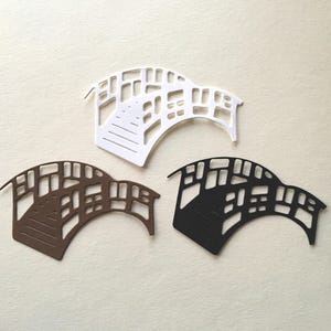 Fustella a forma di ponte per abbellimento di scrapbooking, creazione di biglietti, fronte di biglietti, ritaglio di carta, abbellimento di biglietti, diario di scarto