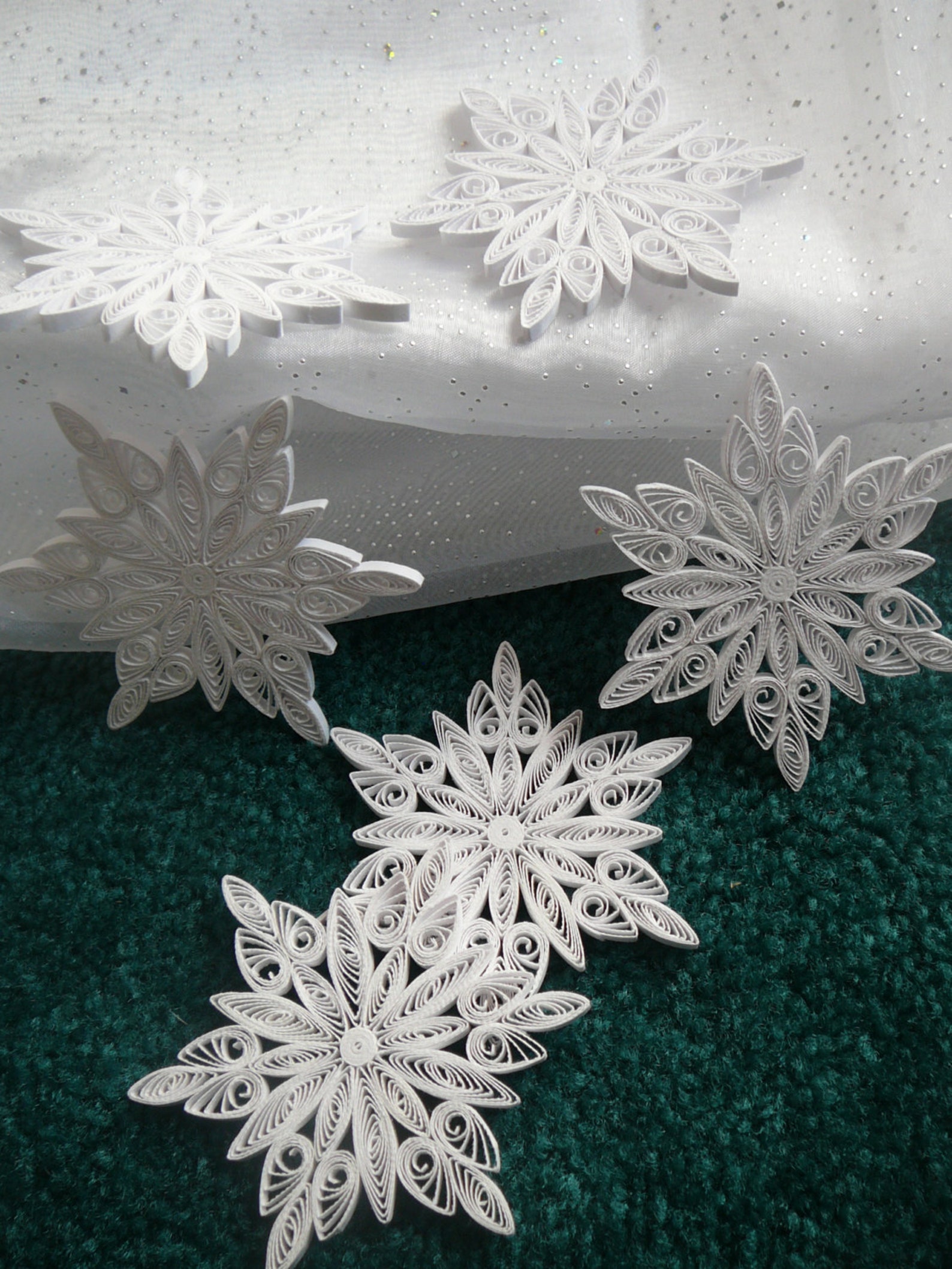 DIY Paper Quilled Snowflake Ornament Digital Tutorial Pattern Etsy
