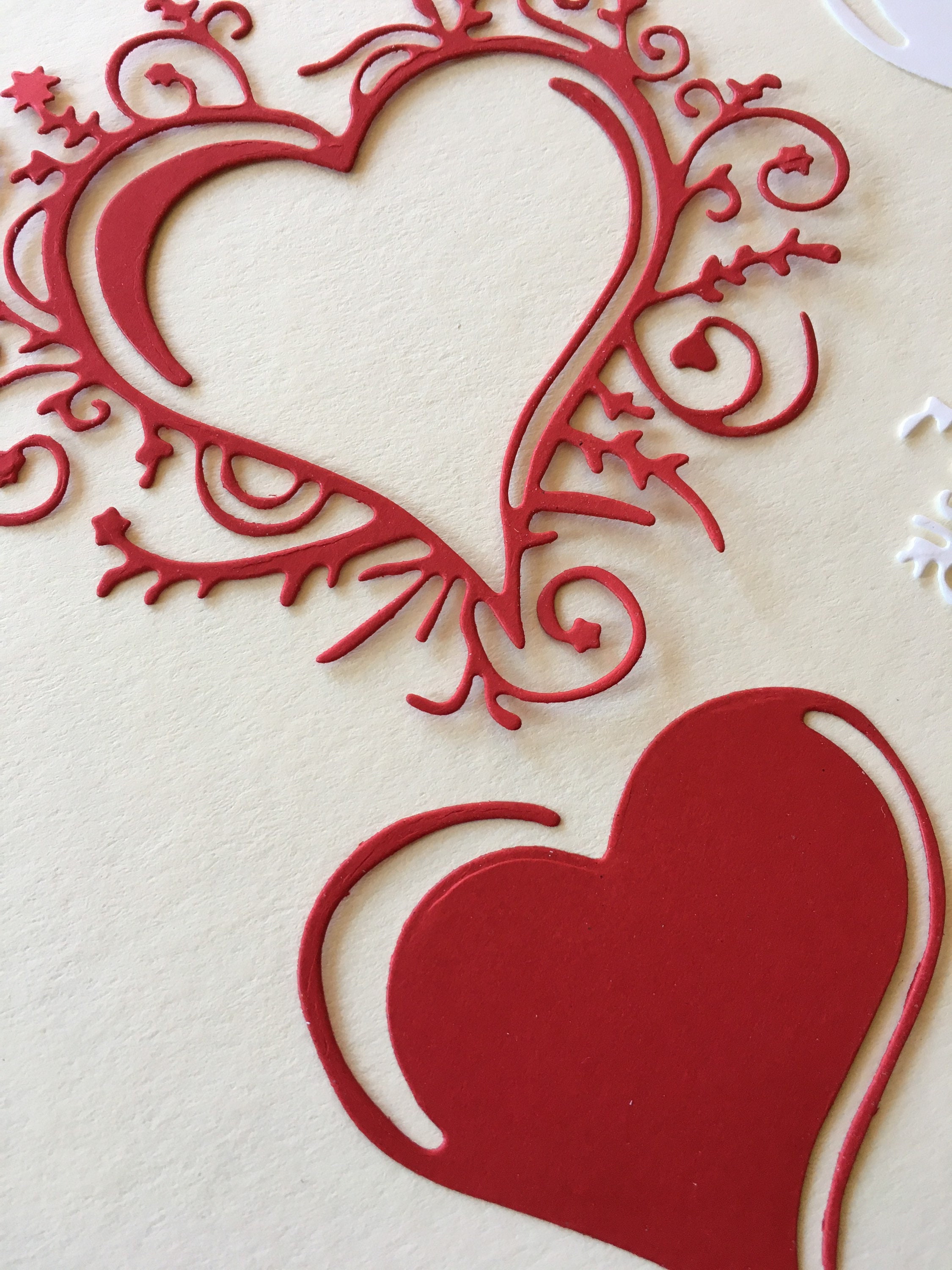 Valentine Heart Cutouts, Glitter Heart Die Cuts, Valentine's Day Cardstock  Decals, Heart Shaped Cutouts 