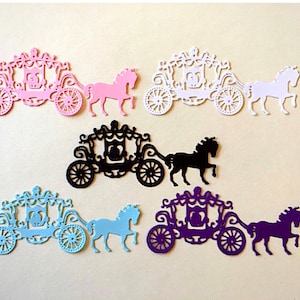 Fustellatura di cavalli e carrozze ~ Ritaglio ~ Abbellimento ~ Abbellimenti per biglietti ~ Scrapbooking ~ Creazione di biglietti