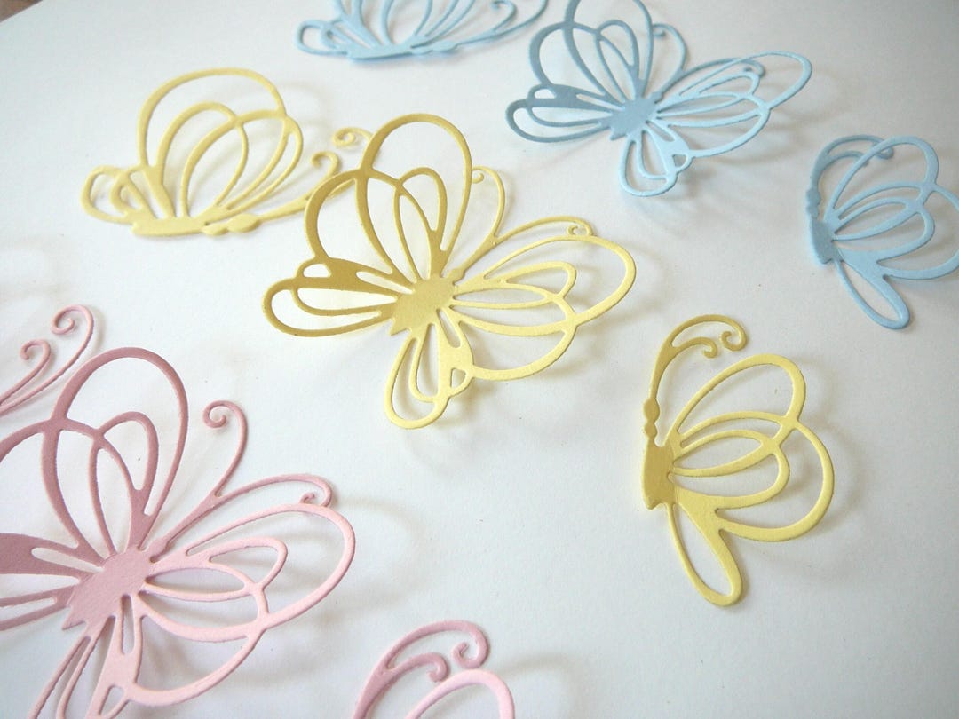3pc. Butterfly Paper Die Cuts, Butterfly Paper Cut Outs, for ...