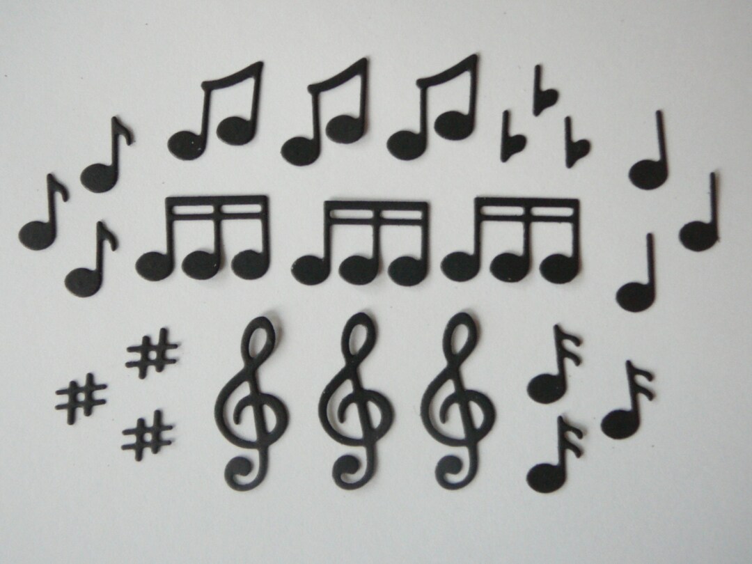 24pc. Music Note Die Cut Embellishment Set for Scrapbooking & Etsy