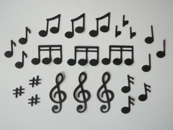 24pc Music Note Die Cut Embellishment Set For Scrapbooking Etsy