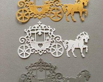 Horse & Carriage Die Cut ~ Cut Out ~ Embellishment ~ Card Embellishments ~ Scrapbooking ~ Card Making