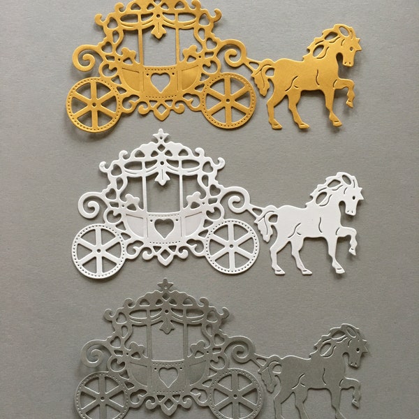 Horse & Carriage Die Cut ~ Cut Out ~ Embellishment ~ Card Embellishments ~ Scrapbooking ~ Card Making