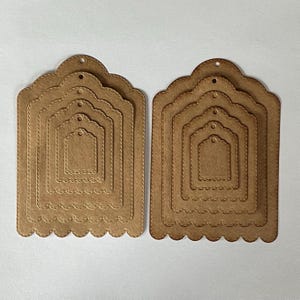 6 peças de cortes de papel para etiquetas de estilo antigo vintage ~ Frentes de cartão ~ Enfeites de cartão ~ Recortes de papel, scrapbooking, criação de cartões e diários, etiquetas
