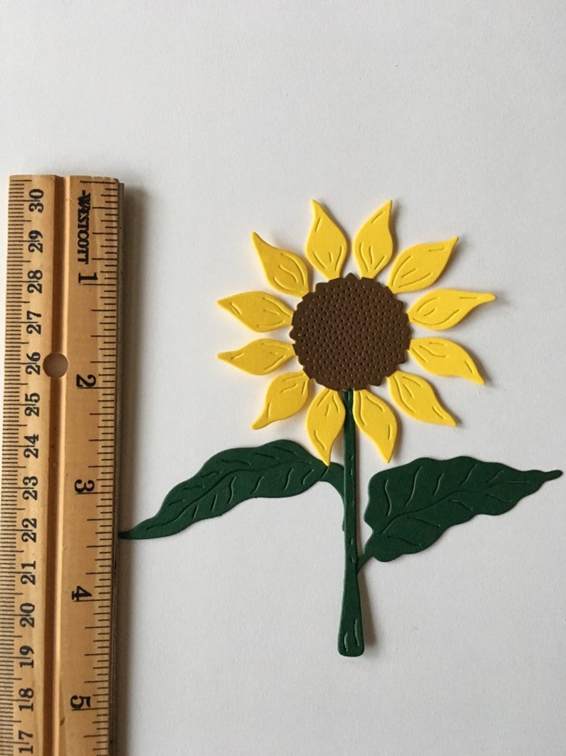 Sunflower Die Cuts Sunflower Cut Outs Fall Embellishment Etsy