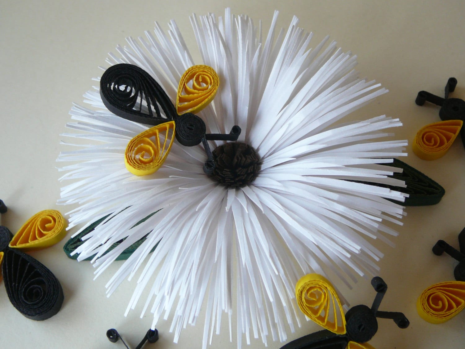 6 Paper Quilled Bumble Bee Scrapbook Card Making Etsy
