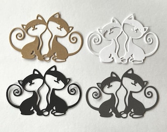 Cat Die Cut ~ Paper Cut Out ~ Card Embellishment ~ Scrapbook Embellishment ~ Junk Journal Embellishment